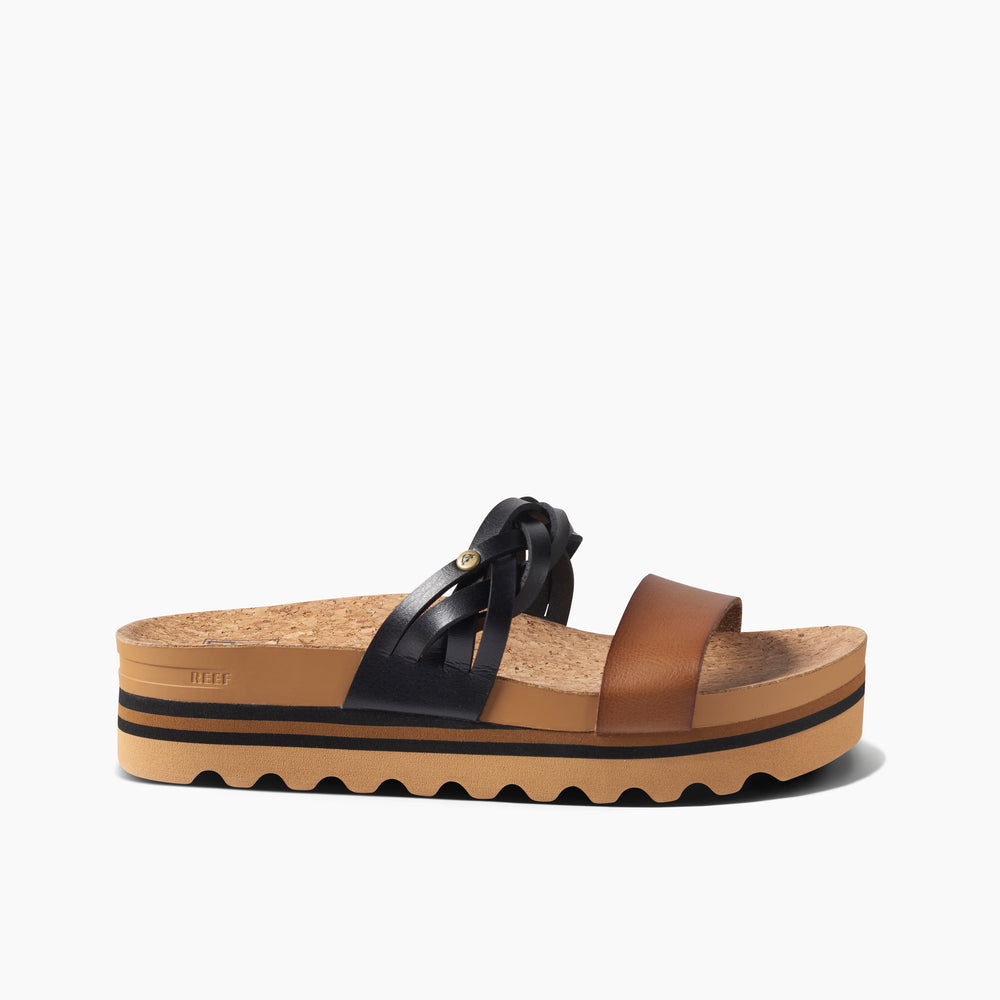 Reef Womens Cushion Vista Hi Twist Sandals in Black/Tan ID UtSZvqnw Reef Womens Cushion Vista Hi Twist Sandals in Black/Tan ID UtSZvqnw