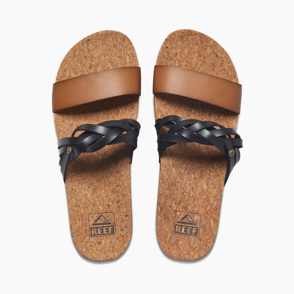 Reef Womens Cushion Vista Hi Twist Sandals in Black/Tan ID UtSZvqnw Reef Womens Cushion Vista Hi Twist Sandals in Black/Tan ID UtSZvqnw