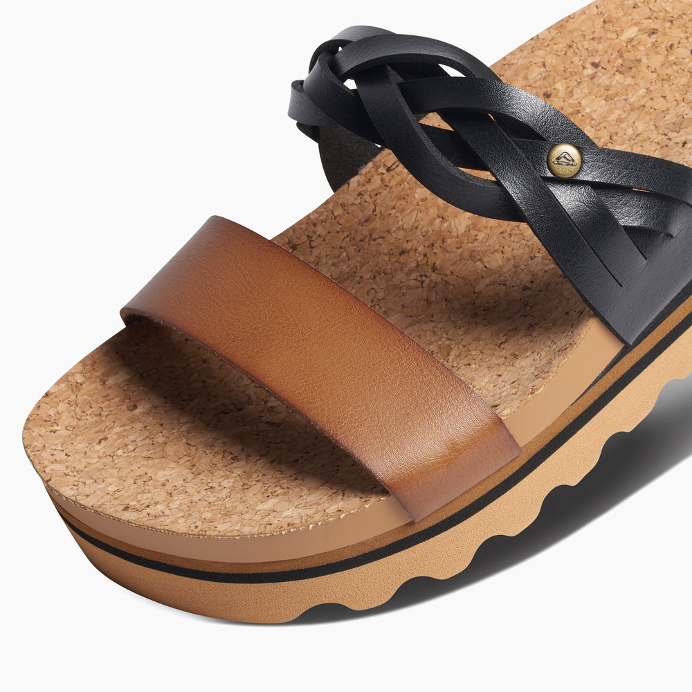 Reef Womens Cushion Vista Hi Twist Sandals in Black/Tan ID UtSZvqnw Reef Womens Cushion Vista Hi Twist Sandals in Black/Tan ID UtSZvqnw