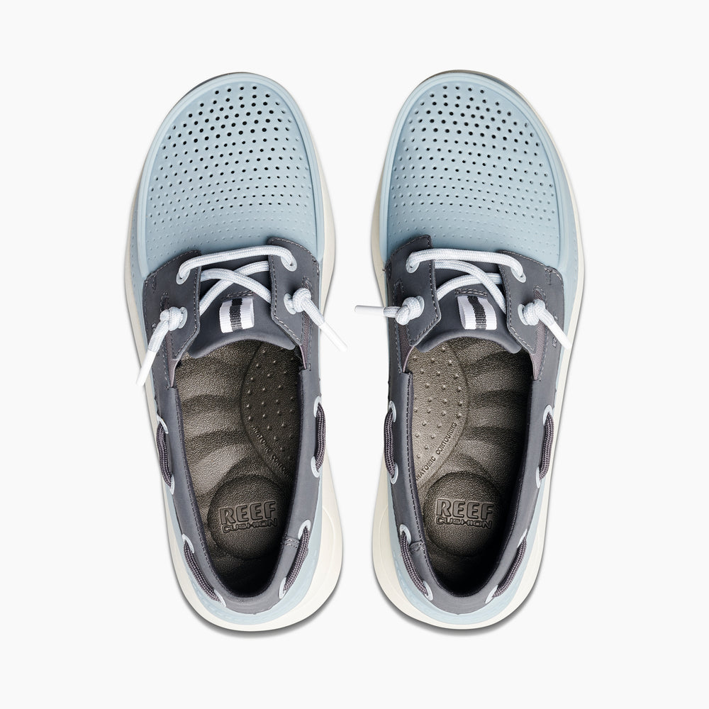 Reef Mens SWELLsole Skipper Shoes in Grey/Black ID kaJKKKNW Reef Mens SWELLsole Skipper Shoes in Grey/Black ID kaJKKKNW
