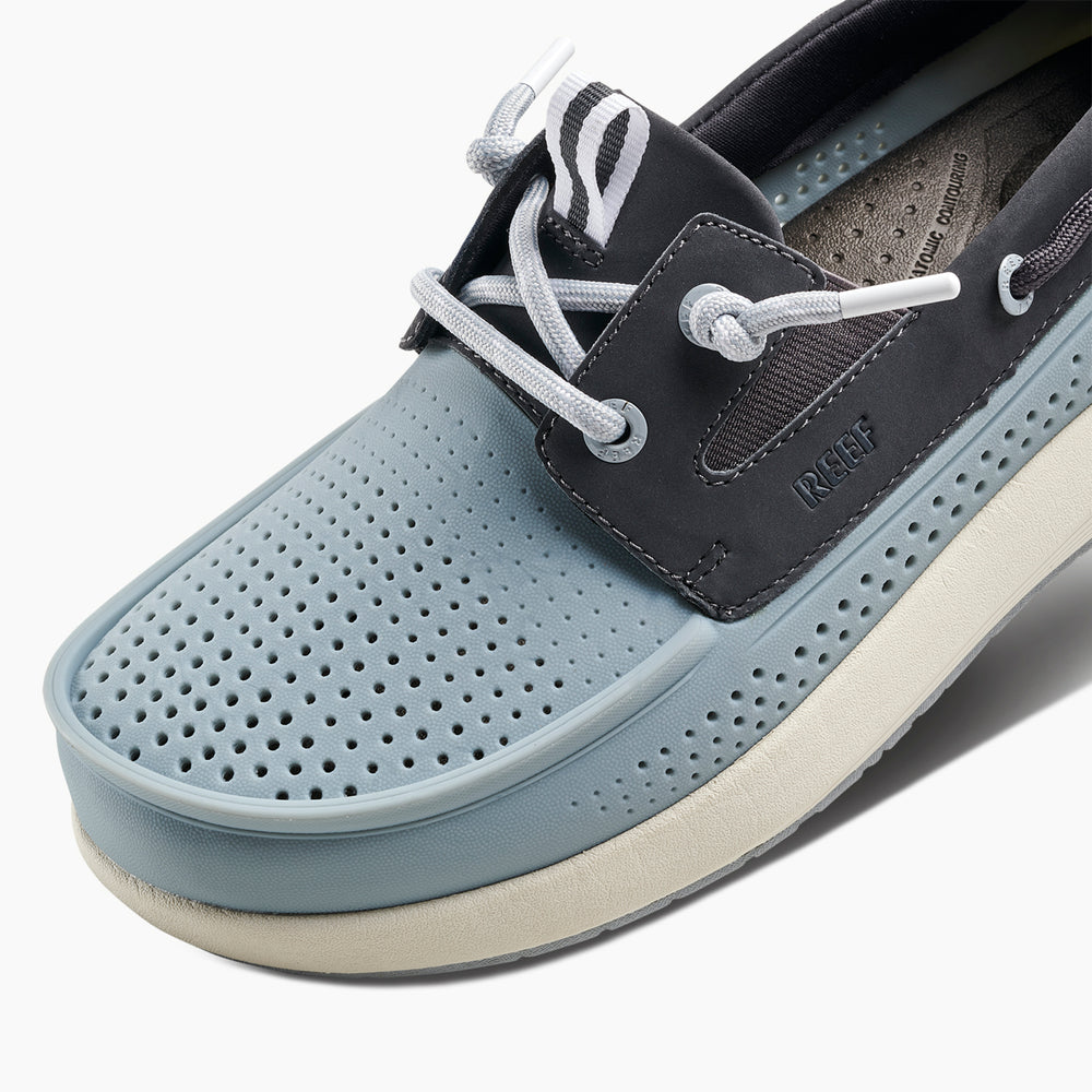 Reef Mens SWELLsole Skipper Shoes in Grey/Black ID kaJKKKNW Reef Mens SWELLsole Skipper Shoes in Grey/Black ID kaJKKKNW