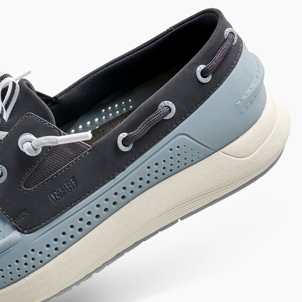 Reef Mens SWELLsole Skipper Shoes in Grey/Black ID kaJKKKNW Reef Mens SWELLsole Skipper Shoes in Grey/Black ID kaJKKKNW