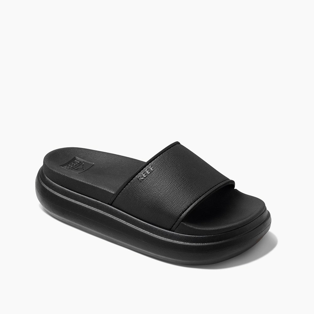 Reef Womens Cushion Bondi Platform Slide in Black/Black ID uGKIkD7i Reef Womens Cushion Bondi Platform Slide in Black/Black ID uGKIkD7i